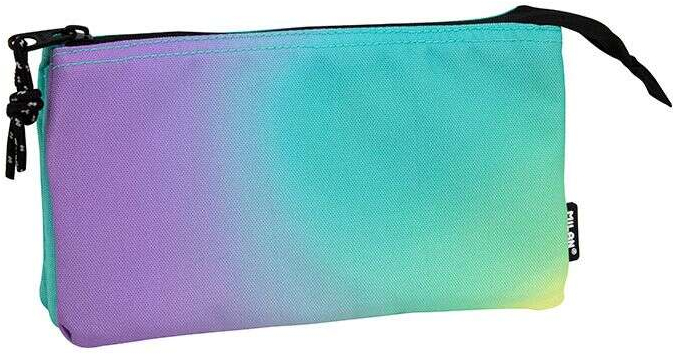 Milan Sunset Estuche Portatodo 5 Compartimentos - 22x12x4cm - Turquesa