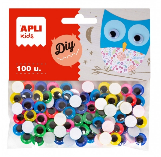 Apli Ojos Moviles Adhesivos - Amarillo