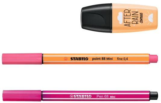 Imagen extra PACK 18 Stabilo Pastellove. (6 Rotuladores Premium Pen 68 Mini, 6 Rotuladores Point 88 Mini y 6 Marcadores MINI Pastellove)