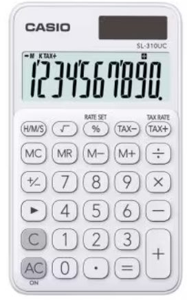 Casio SL-310UC Calculadora de Bolsillo - 10 Digitos - Blanco