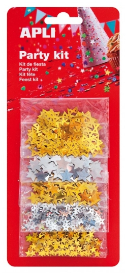 Apli Confeti Estrella Surtido - Oro y Plata