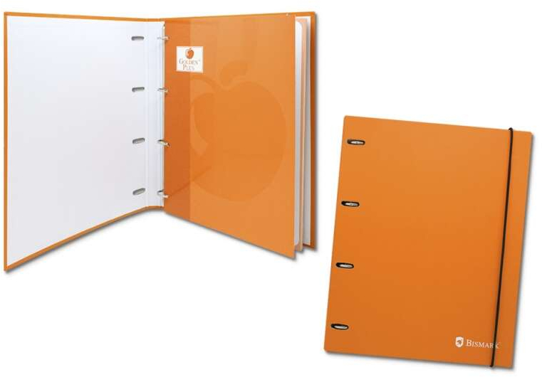 Carpebloc ECONOMICO con Recambio A4 de 4 Anillas. Naranja