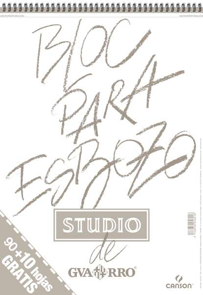 Canson Bloc para Esbozo A3 90+10 Hojas Gratis - Grano Ligero 90gr - Blanco Natural