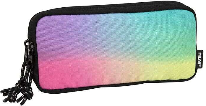 Milan Sunset Estuche Portatodo 3 Compartimentos - 22x11x6.5cm - Negro