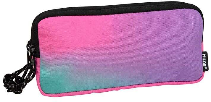 Milan Sunset Estuche Portatodo 3 Compartimentos - 22x11x6.5cm - Rosa