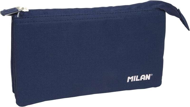 Milan Serie 1918 Estuche Portatodo 5 Compartimentos - 22x12x4cm - Azul Oscuro
