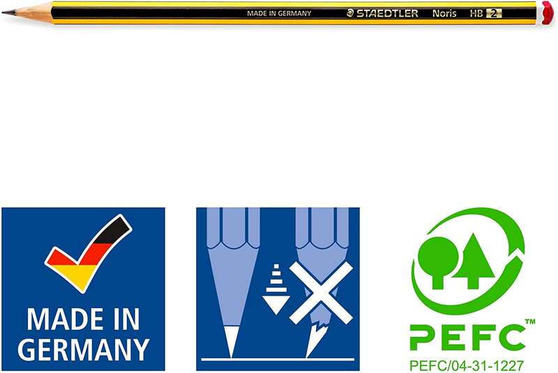 Imagen extra PACK 2 Lapices Staedtler Noris 120 HB (estandar) + Sacapuntas con Deposito + Goma Mars Plastic