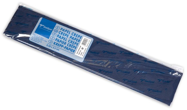 Sadipal PACK de 10 Papeles crespon Azul fuerte de 50cm x 2m (Papel pinocho crepe)