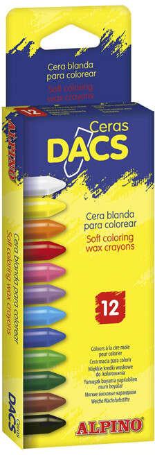 Lapices cera Dacs. Caja 12 Colores Surtidos