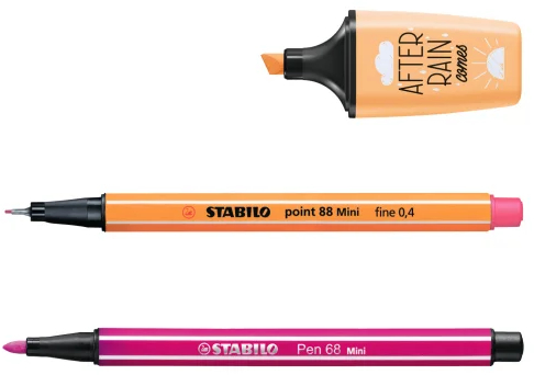 Imagen extra PACK 18 Stabilo Pastellove. (6 Rotuladores Premium Pen 68 Mini, 6 Rotuladores Point 88 Mini y 6 Marcadores MINI Pastellove)