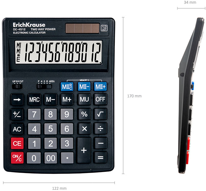 Imagen extra Calculadora ECONOMICA de Sobremesa 12 Digitos DC-4512N (12x17cm aprox)