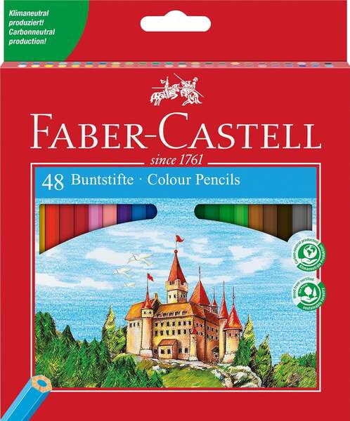 Faber-Castell Classic Colour Pack de 48 Lapices de Colores Hexagonales