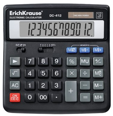 Calculadora ECONOMICA de Sobremesa 12 Digitos DC-412 (15x15,5cm aprox)