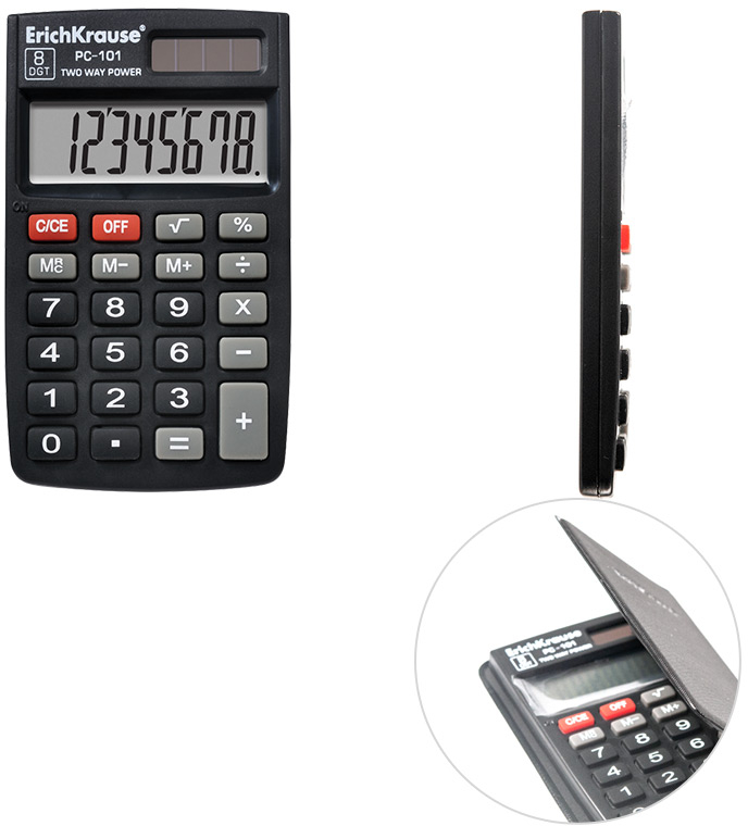 Imagen extra Calculadora ECONOMICA de bolsillo 8 Digitos PC-101 (6x9cm aprox)