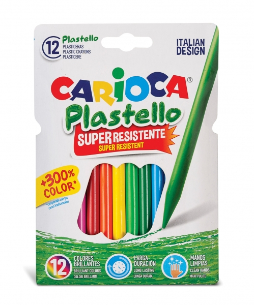 Carioca Pack de 12 Plasticeras - No manchan - Duraderas