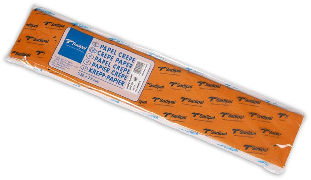 Sadipal PACK de 10 Papeles crespon Naranja de 50cm x 2m (Papel pinocho crepe)
