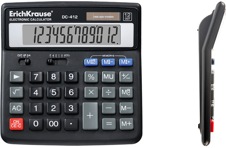 Imagen extra Calculadora ECONOMICA de Sobremesa 12 Digitos DC-412 (15x15,5cm aprox)