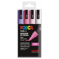 PACK 4 Rotuladores Posca PC-5M COLORES DULCES Punta de Bala 1.8-2.5mm