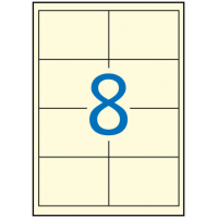 Apli Etiquetas Crema Permanentes 97.0 x 67.7 20 Hojas