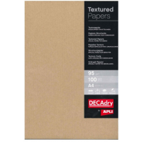 100 Hojas de Papel Verjurado Kraft - 95gr - Apto impresora y escritura Kraft. APLI