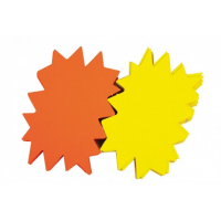 Apli Pack de 50 Carteles Flash - Alto Gramaje - Gran Resistencia - Ideales para Ofertas y Promociones - Colores Surtidos