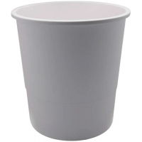 Papelera plastico de 12 Litros. Apilables. Blanco