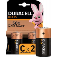 Duracell Pilas Alcalinas C Plus LR14 1.5V Pack de 2 Pilas