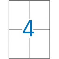 Apli Etiquetas Permanentes Blancas 105 x 148 mm - 500 Hojas