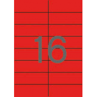 Apli Etiquetas Rojas Permanentes 105.0 x 37.0mm 20 Hojas
