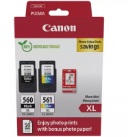 PACK XXL Canon PG560XL + CL-561XL Negro y Color ALTA CAPACIDAD Cartuchos originales 3712C001 PG-560XL CL-561XL