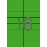 Apli Etiquetas Verdes Permanentes 105.0 x 37.0mm 20 Hojas