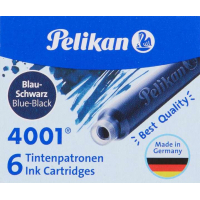 Pelikan Caja de 6 Cartuchos 4001 TP/6. Azul/Negro