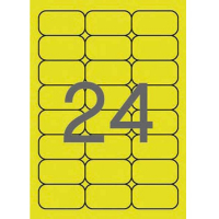 Apli Etiquetas Amarillo Fluorescente Permanentes 64.0 x 33.9mm 100 Hojas