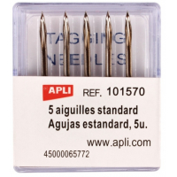 Apli Pack de 5 Agujas de Recambio para Etiquetadoras Textiles - para Pistola Textil 101545
