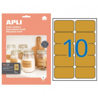 Apli Etiquetas Kraft Permanentes 99.1 x 57.0mm 10 Hojas