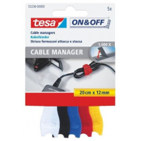 PACK 5 Velcros Organizador de cables TESA On & Off Cables Manager 20cm x 12mm