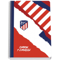 Cuaderno FOLIO Atletico de Madrid Coraje y Corazon Tapa Rigida 80 Hojas 90gr Hojas con Cuadricula 4mm. DOHE
