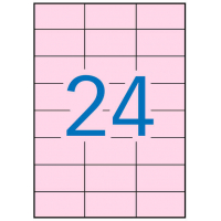 Apli Etiquetas Rosa Pastel Permanentes 70.0 x 37.0mm 20 Hojas