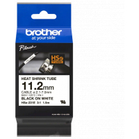 Brother Cinta Tubo Blanco / Negro Termorretractil 11,7mm HSE231