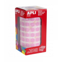 Apli Rollo de Gomets Redondos 10,5mm Rosa