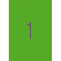 Apli Etiquetas Verde Fluorescente Permanentes 210.0 x 297.0mm 100 Hojas