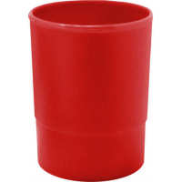 Cubilete Redondo de plastico 100mm. Apilable Rojo