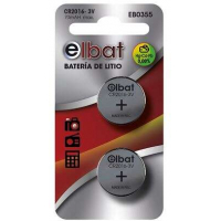 PACK 2 Pilas CR2016 Litio de Boton 3V