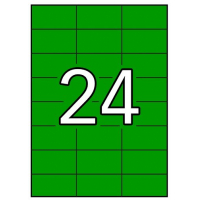 Apli Etiquetas Verdes Permanentes 70.0 x 37.0mm 100 Hojas