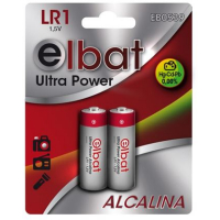 PACK 2 Pilas Alcalinas LR1 Economicas. Elbat 