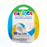 Carioca Portarollos + Cinta Adhesiva Transparente 19mm x 33m