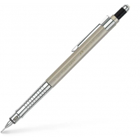 Faber-Castell TK-Fine Vario L Portaminas HB 0.3mm - Con Goma de Borrar - Clip de Metal - Color Champagne