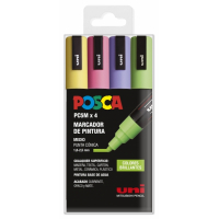 PACK 4 Rotuladores Posca PC-5M COLORES BRILLANTES Punta de Bala 1.8-2.5mm