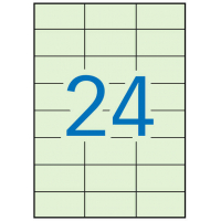 Apli Etiquetas Verde Pastel Permanentes 70.0 x 37.0mm 20 Hojas