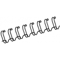 Fellowes Wire Caja 100 Espirales Dobles Metalicas de 10mm (80 paginas) - Negro